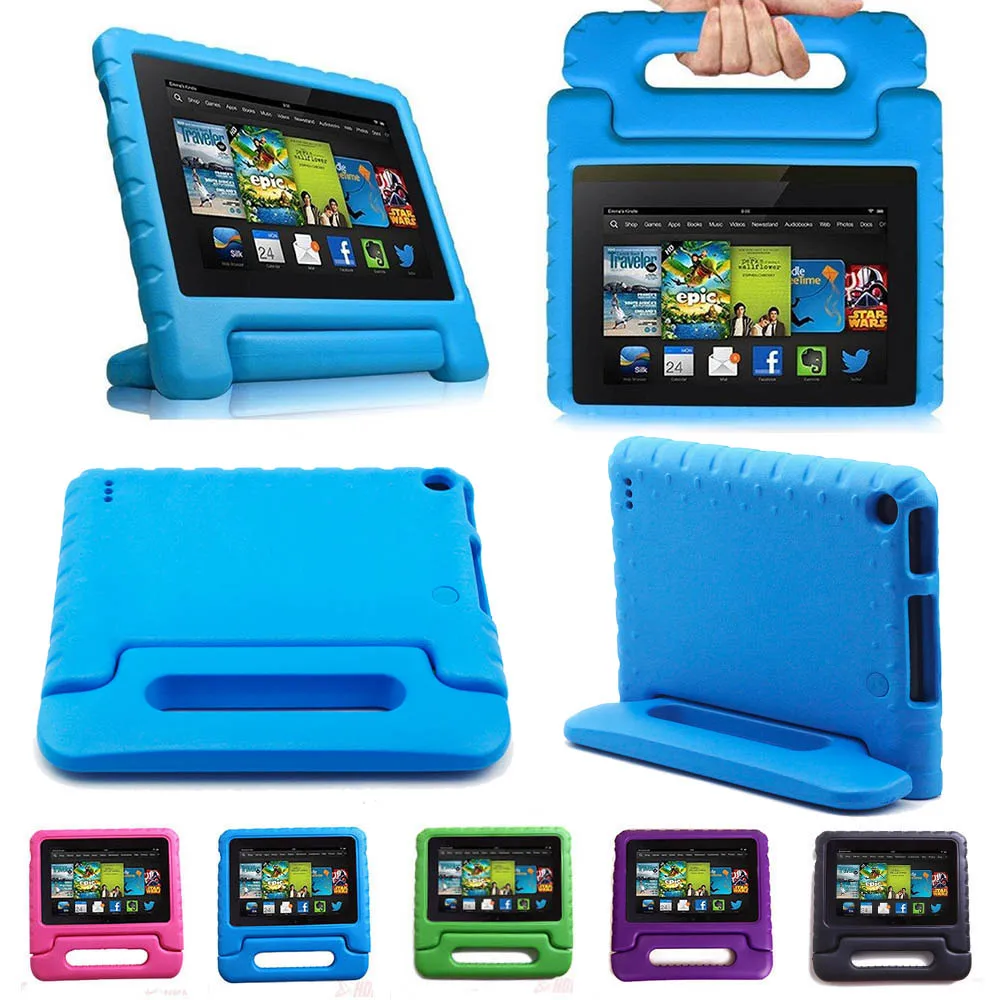 Детский противоударный чехол-подставка с ручкой для Amazon Kindle Fire 7 выпуска EVA Foam защитный чехол для планшета для детей