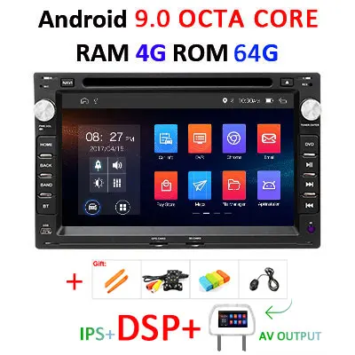 DSP ips 64G Android 9,0 Автомобильный gps для VW PASSAT B5 B4 JETTA BORA GOLF 4 SHARAN POLO MK5 MK4 MK3 T5 транспортер для peugeot 307 dvd - Цвет: 9.0 4G 64G DSP-AVOUT