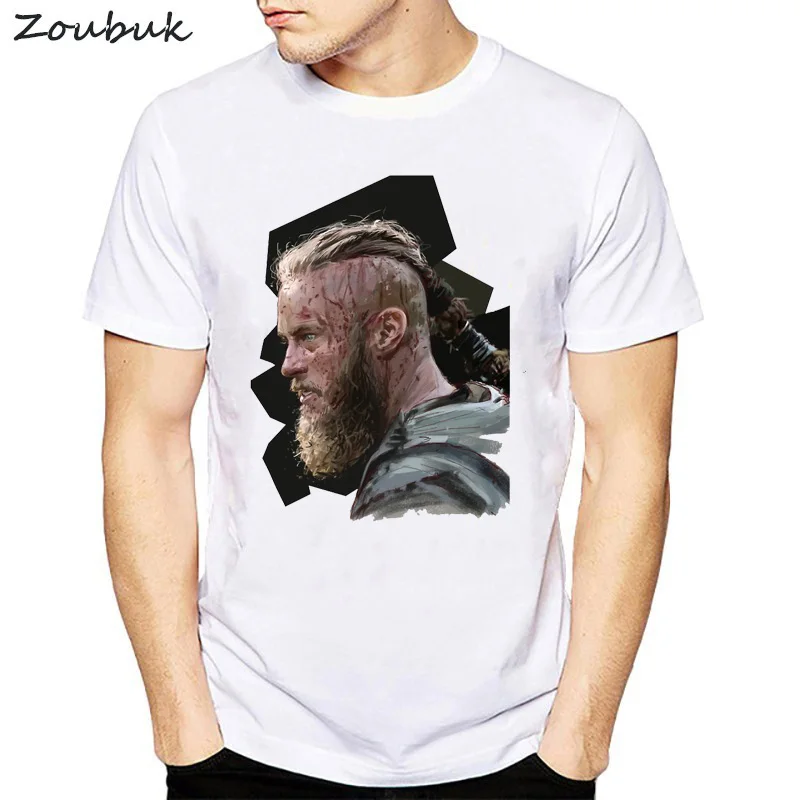 Забавная Мужская футболка Ragnar с коротким рукавом цвет белый | одежда