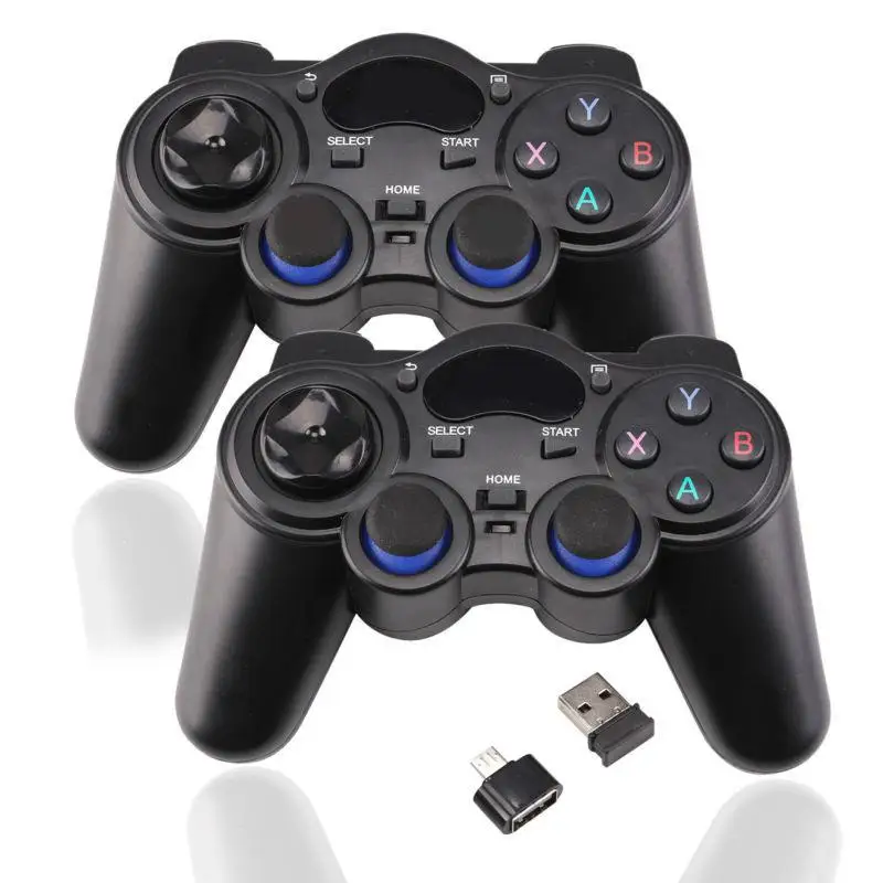 

OUTMIX 2.4Ghz Wireless Game Controller Joystick Gamepad With Micro USB OTG Converter Adapter For Android TV Box For PC PS3 R57