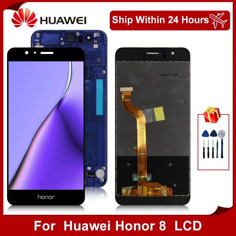 

ЖК-дисплей 5,2 дюйма для Huawei Honor 8, сенсорный экран с дигитайзером для Huawei FRD-L19, FRD-L09, запасные части для ЖК-дисплея