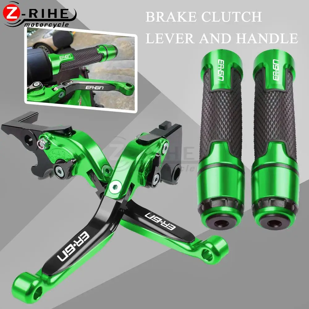 

Motorcycle aluminum Adjustable Extendable For KAWASAKI ER6N 2006 2007 2008 ER 6N Brake Clutch Levers Handlebar knobs Handle Grip