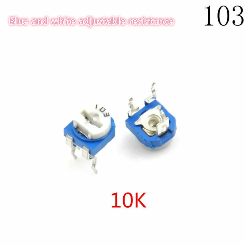 

102103202203105101501502 синий и белый, регулируемый резистивный потенциометр 20 шт./пакет 1bag