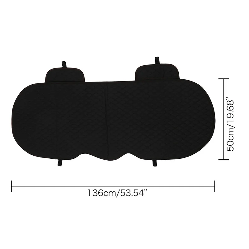 

Black Car Seat Cover 136x50cm Non-slip 3D Linen Fabric Protection Mat Chair Winter Warm Universal Mat Anti-dirty Car Interior