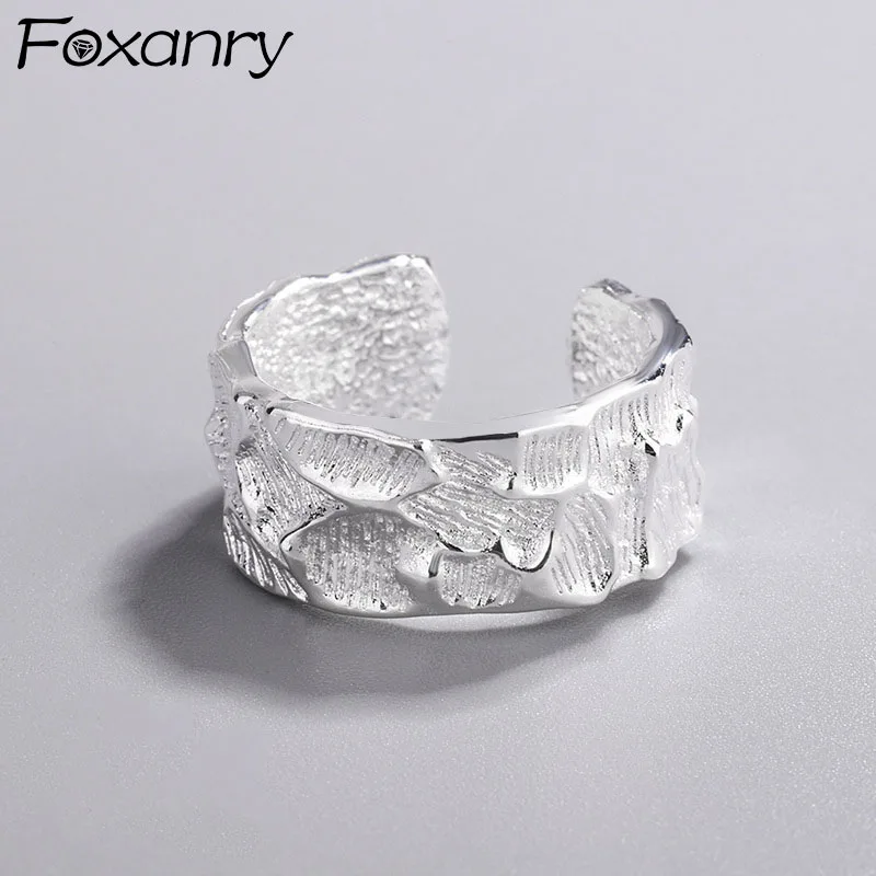 

Evimi 925 Stamp Silver Couples Rings Fashion Hip Hop Vintage Simple Irregular Texture Design Party Jewelry Gifts For Women