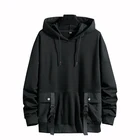 Свитшот мужской однотонный, худи в стиле Харадзюку, хлопковый Повседневный свитшот в стиле хип-хоп, уличная одежда, однотонная одежда, осень-весна 2021