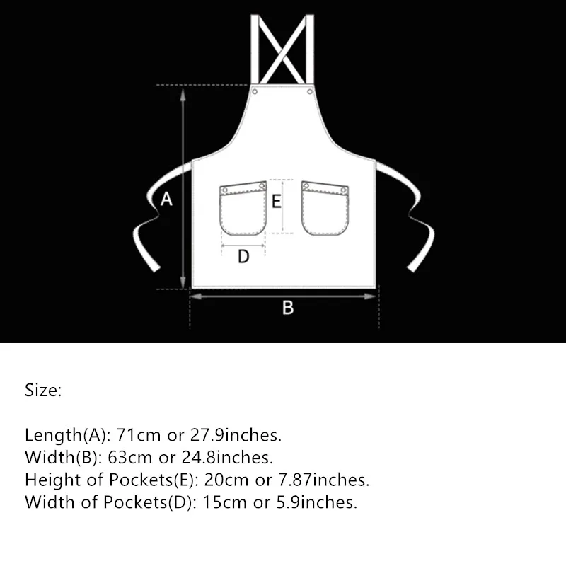 Polyester Cotton Crossback Apron Cafe Barista Bartender Waitstaff Pastry Chef Uniform Restaurant Hotel Bistro Work Wear E58 | Дом и сад