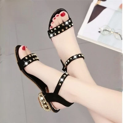 

2021 sandals women summer new fashion women sandals matte nail adult sandals fashion classic thick sole foot ring straps