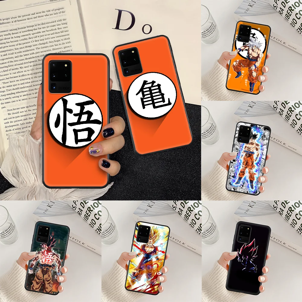 

Dragons Balls Z Super Son Goku Phone Case For Samsung Galaxy Note S 8 9 10 20 Plus E Lite Uitra black Back Tpu Hoesjes Luxury