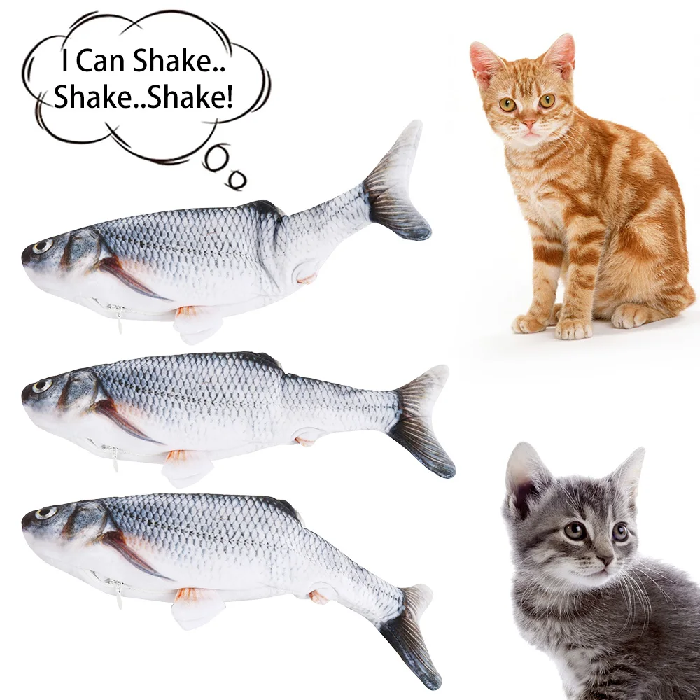 

Pet Soft Electronic Fish Shape Cat Toy Electric USB Charging Simulation Fish Toys Funny Cat Chewing Playing Supplies