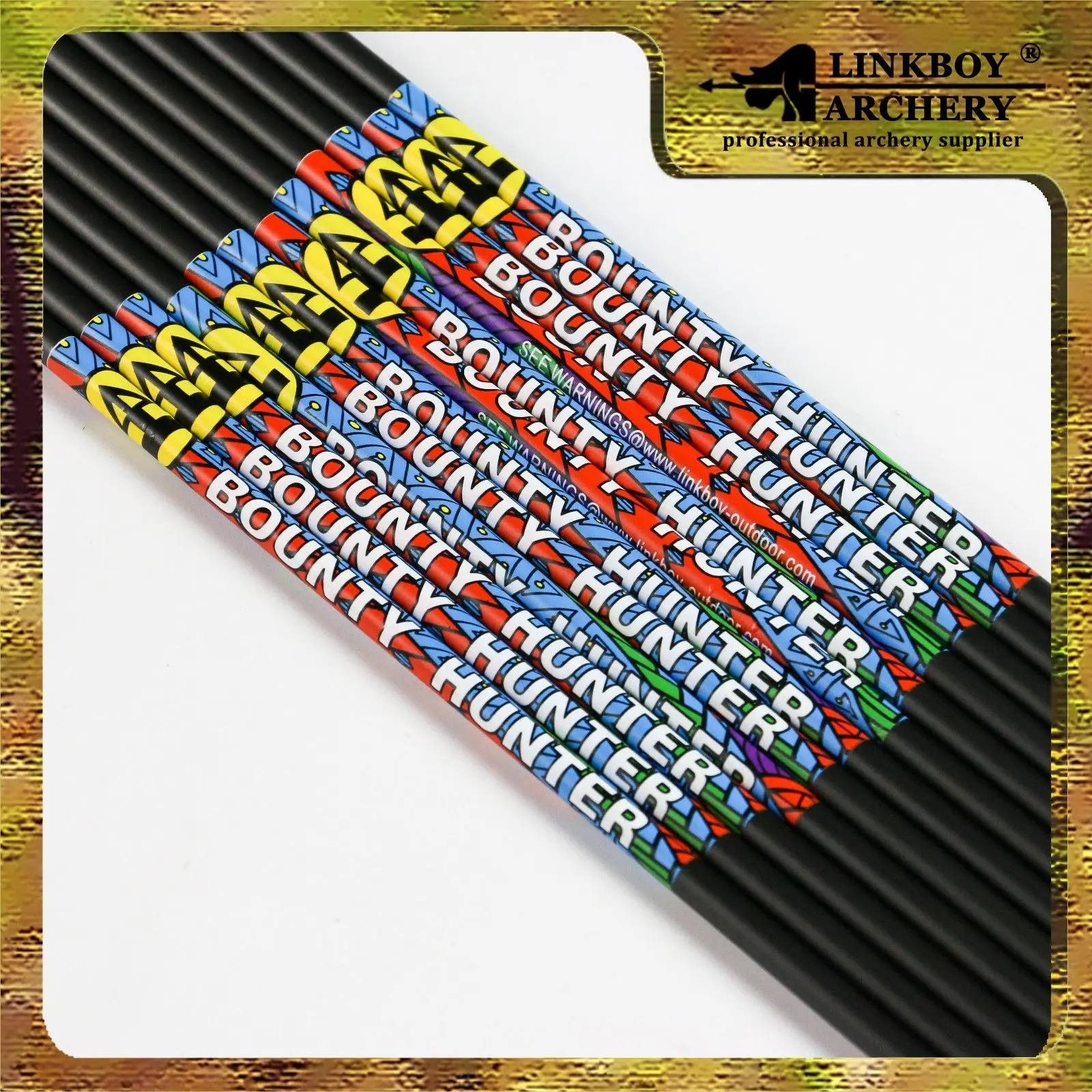 Linkboy стрельба из лука 12 шт. sp400 750 чистый углерод стрелка валы ID3.2mm X10 стрелки + Pin Nock
