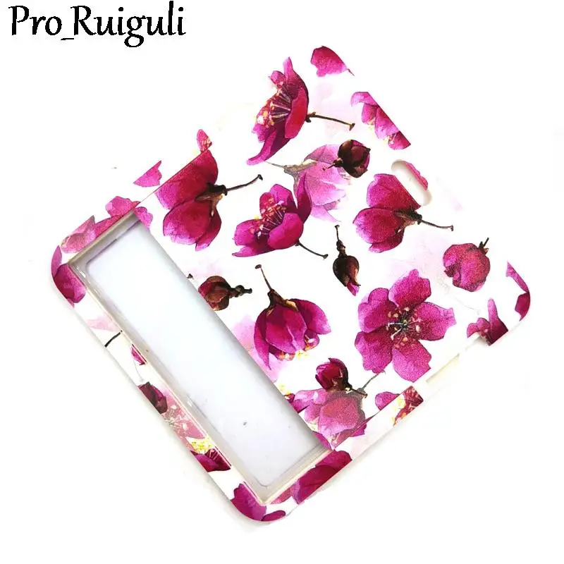 Красный шнурок с цветами для аниме держатель бейджа шнурки идентификационных