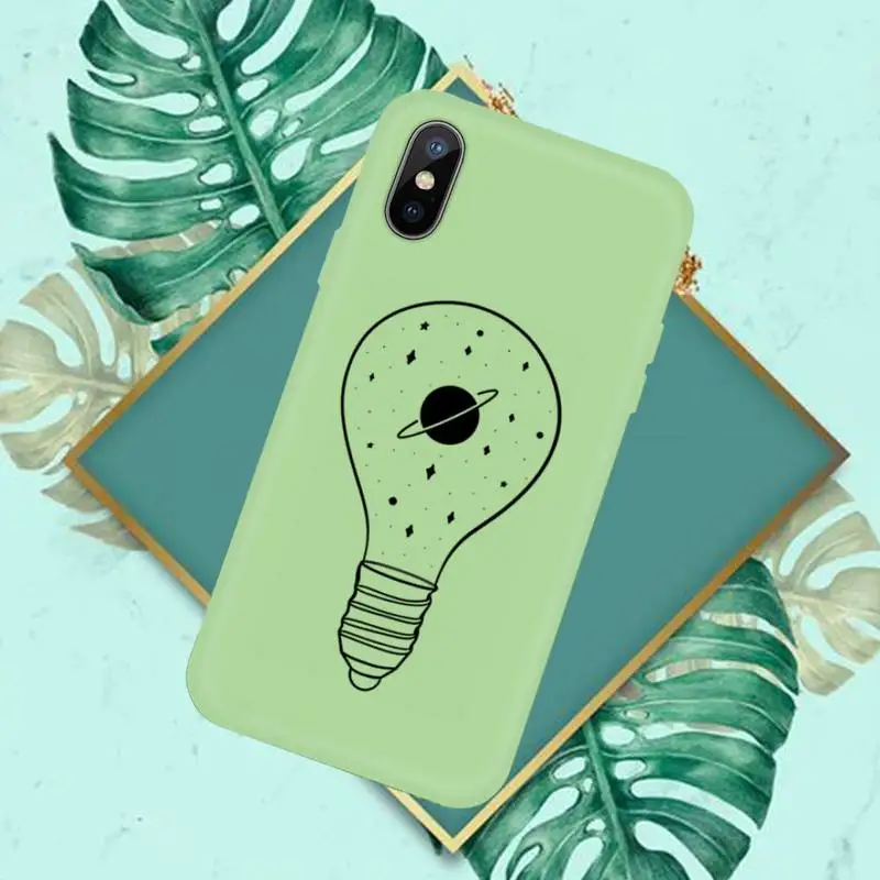 

Cartoon starry universe travel map Phone Case Candy Color for iPhone 11 12 mini pro XS MAX 8 7 6 6S Plus X SE 2020 XR