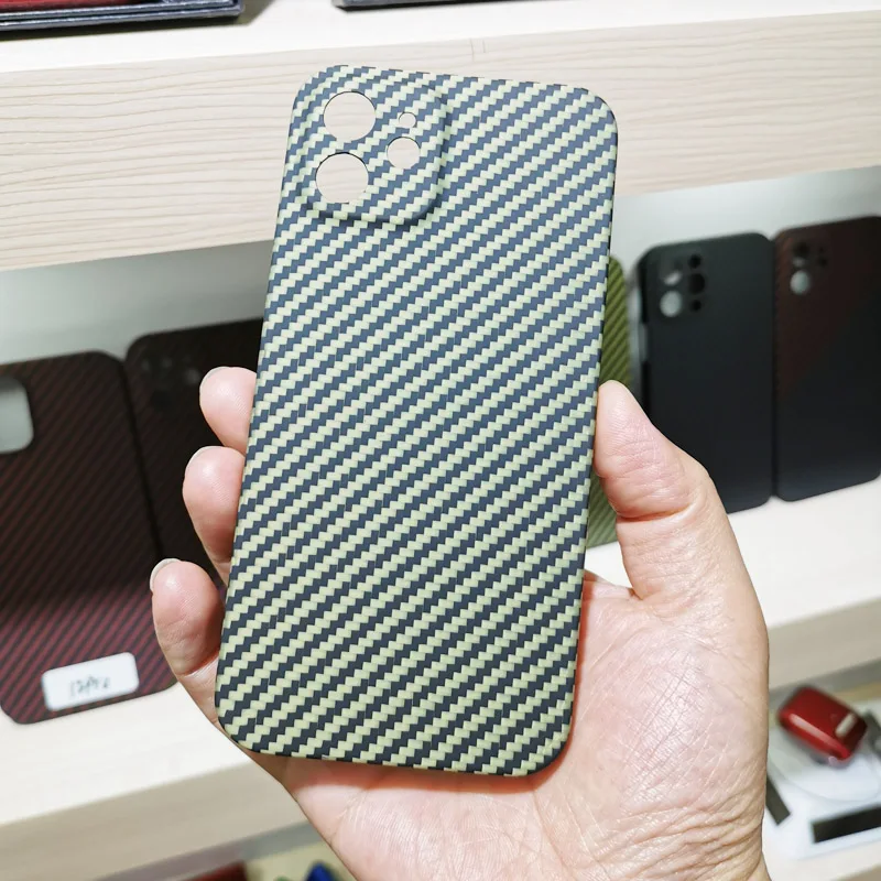 CF кожаный чехол из углеродного волокна для Apple iPhone 12 ProMax очень легкий и тонкий