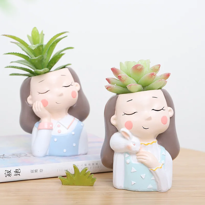 1 шт. цветочный горшок креативный мультяшный Настольный с растениями в горшках