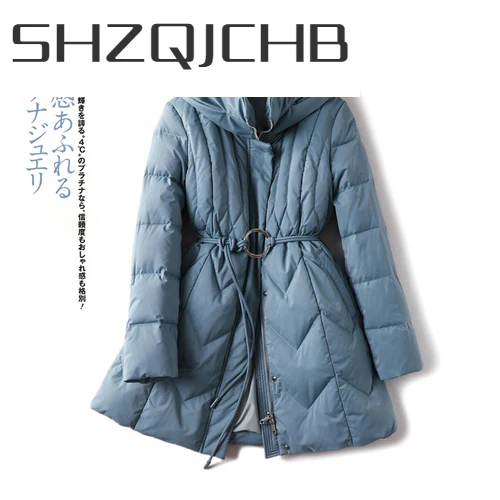 

SHZQ высококачественный Женский Зимний пуховик 90% белое пальто на утином пуху женские теплые толстые парки для женщин 2021 Женская куртка 58 LW