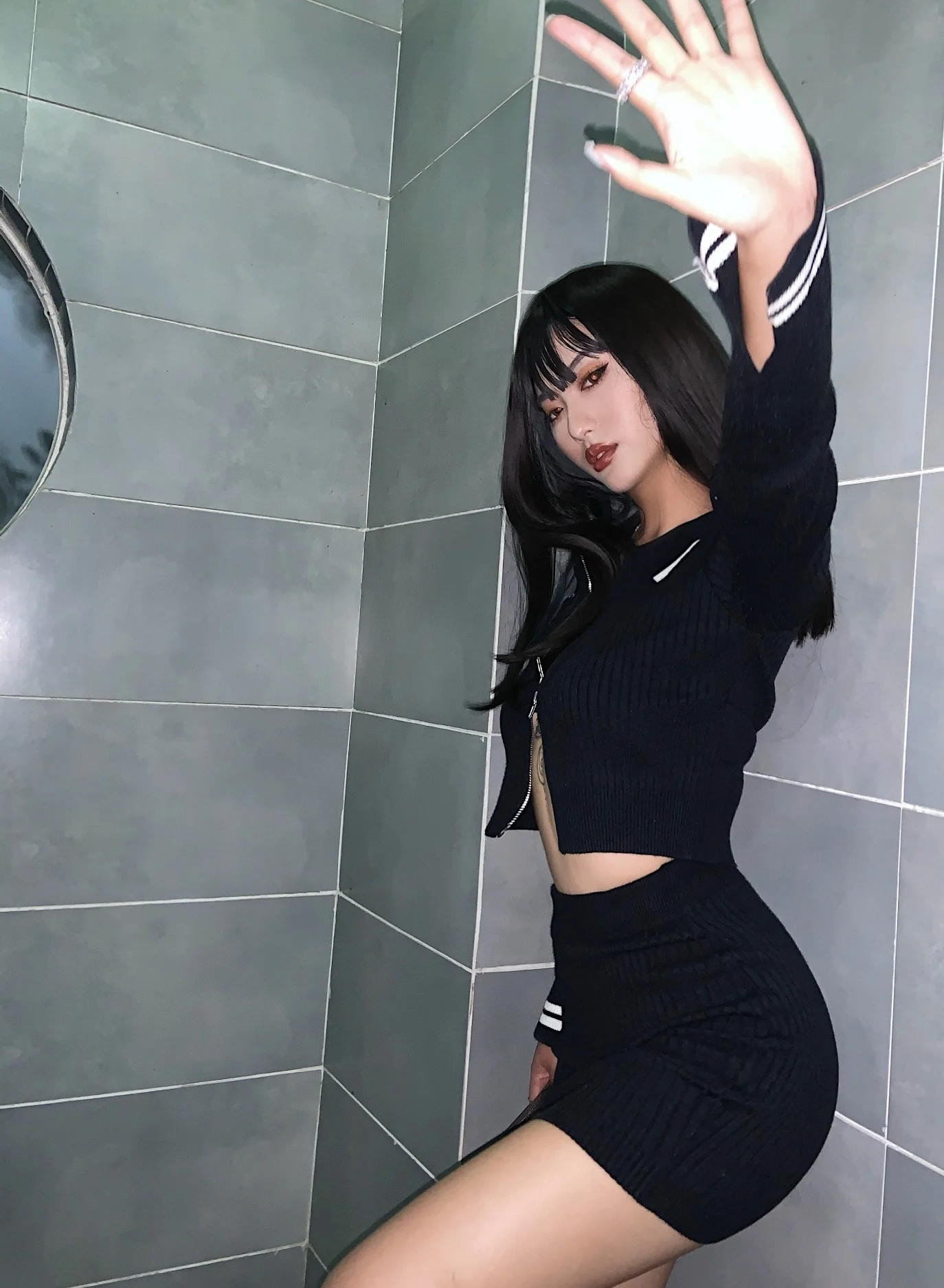 

Women Sweater Dress Knitting Suit For Lady Two Piece Set Suits Slim Sexy Mini Tops Skirt Autumn Winter Knit Dress For Part Club