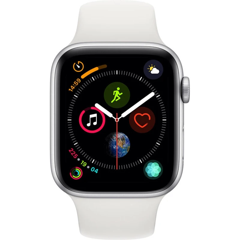 Смарт-часы APPLE Watch Series 4 44мм, серебристый/белый, (mu6a2/a) |  АлиЭкспресс