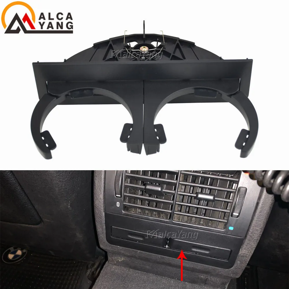 

Car Vehicle Rear Dual Drink Water Cup Holder 51168184520 For BMW E39 525 528 530 540 M5 1995-2006 Car Interior Accessories
