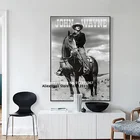 HD печать история знаменитости Джон Уэйн ковбой на лошади искусство печати на стене картина для декора гостиной