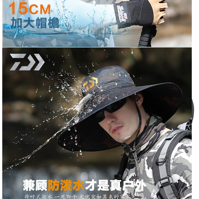 2020 Daiwa мужская летняя водонепроницаемая и ветрозащитная рыболовная Кепка