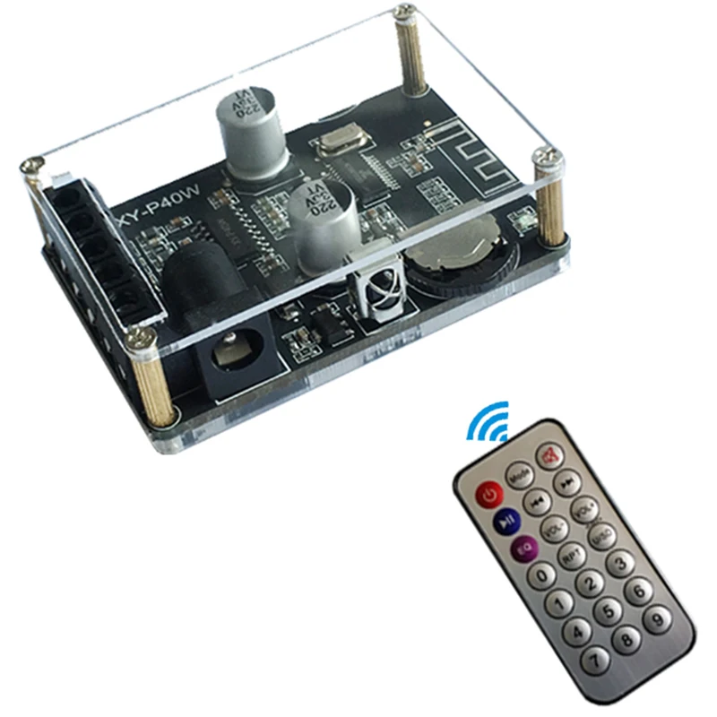 

Stereo Bluetooth Power Amplifier Board Remote Control 5V 12V 24V 20W 30W 40W Infrared Receiver Module with Case
