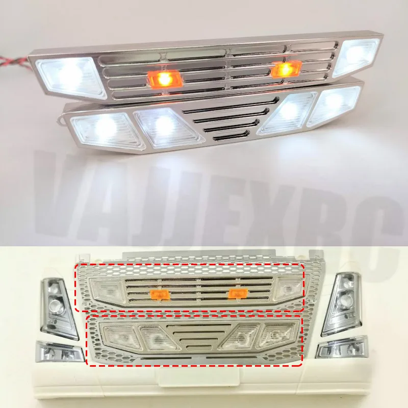 Хромированный гриль светодиодный набор для Тамия 1/14 весы дистанционное