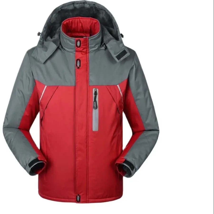 

Autumn And Winter Mens European And American Simple DetaChable Hooded Plus Velvet Padded Jacket Down Jacket Plus Size Jacket Me