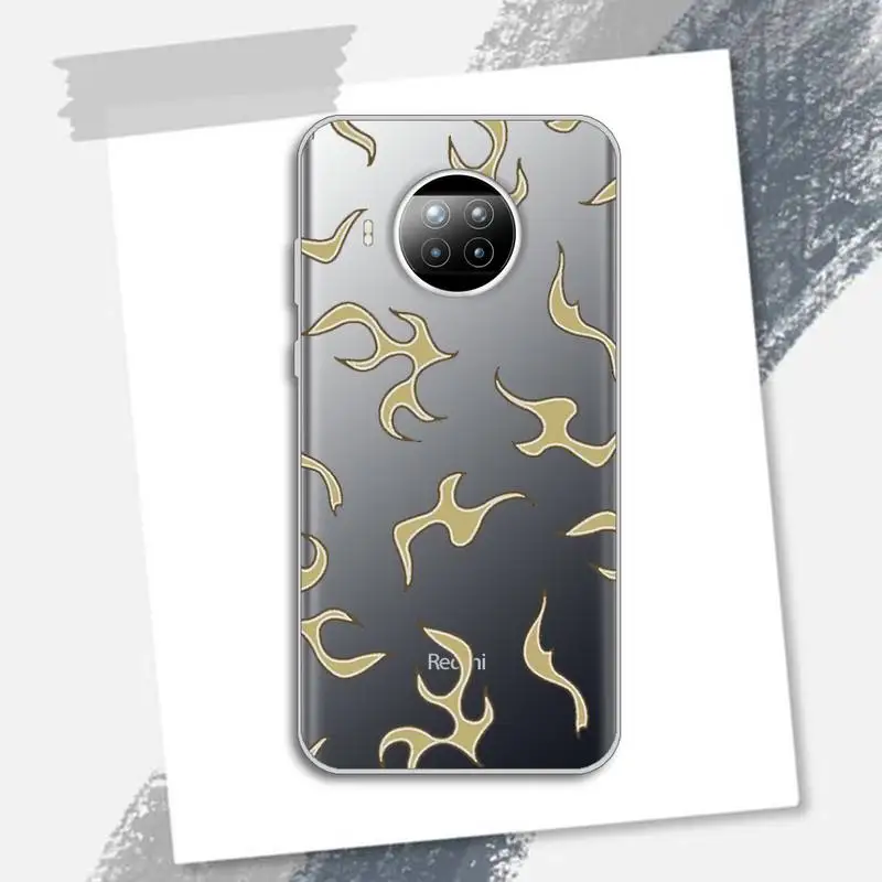 

Fashion Flame Fire Phone Case Transparent for xiaomi redmi note 8 9 9s 11 10t lite pro