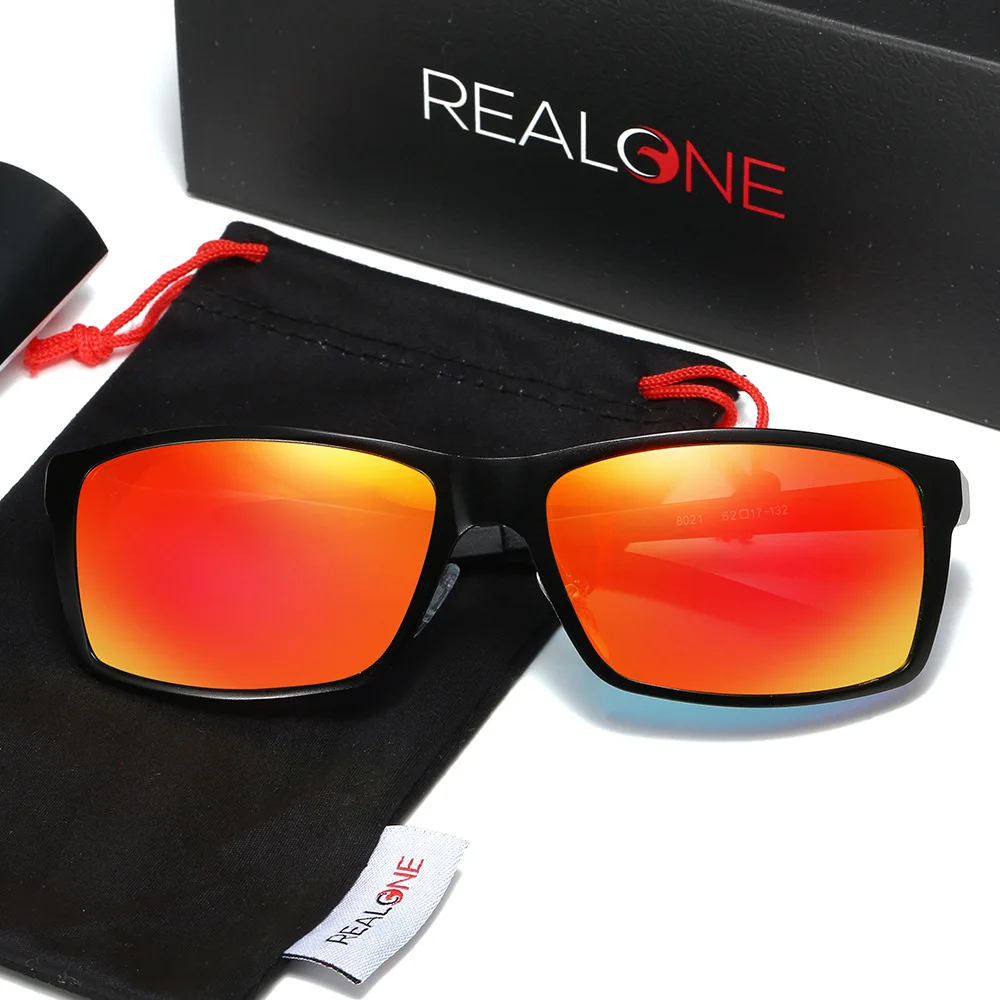 Мужские солнцезащитные очки с антибликовым покрытием прямоугольные