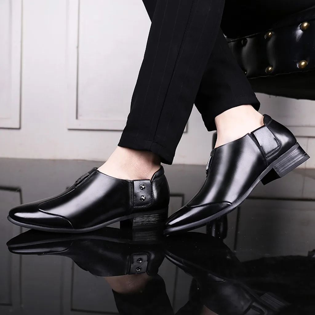 KANCOOLD Men's Dress Shoes Fashion Business Leather Men'S Suits Casual Pointed Versatile mens dress shoes genuine leather | Обувь