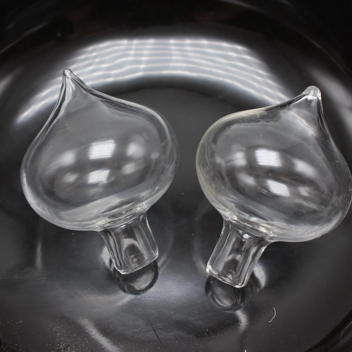 2 набора прозрачных пустых 3D стеклянных подвесок в форме сердца медальон с