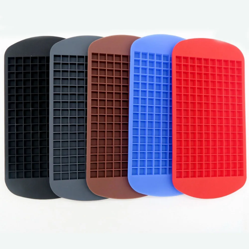 160 Grid Small Square Food Grade Silicone Tile Ice Crushed Cube Mold Kitchen Supplies |