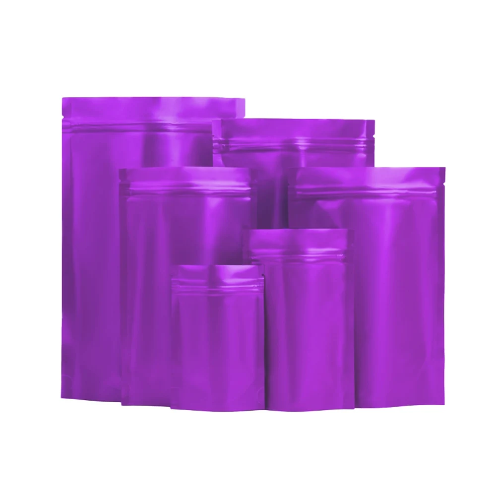 

300pcs Matte Mylar Bags with Tear Notch Grip Heat Seal Zip Pouches Food Packaging Bags for Kitchen Storage Grains Nuts Tea Pack