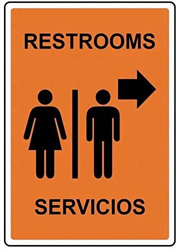 

Жестяная вывеска для уборной безопасности, винтажная уличная настенная декорация, металлическая вывеска 8x12 дюймов в стиле ретро