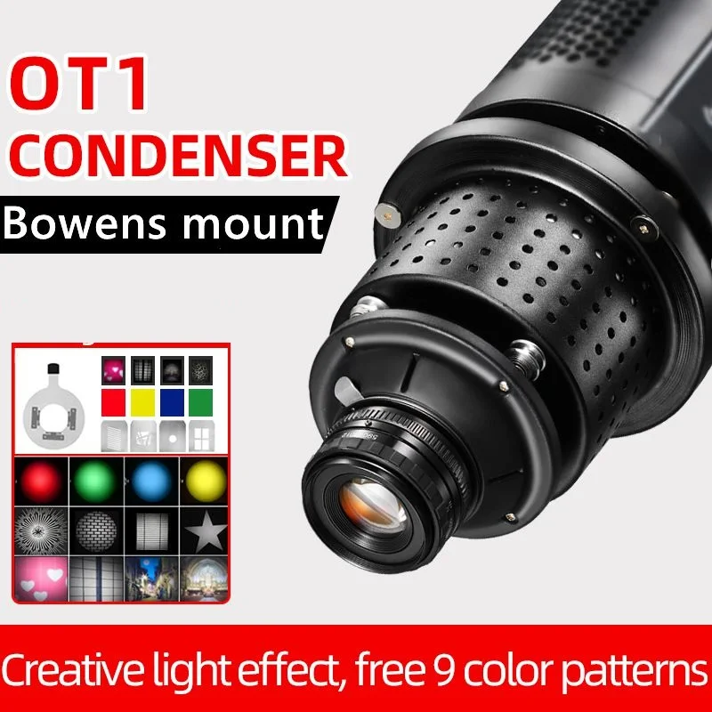 OT1 Bowens Mount фокусировать конический Snoots фото оптический конденсатор искусство