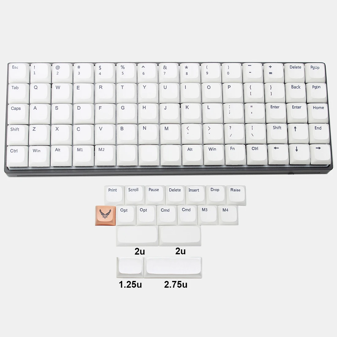 

XDAL Keycaps Compatible with Kailh Gateron Cherry MX Switches for Ortholinear Mechanical Keyboards AMJ40 NIU40 RGB75 XD75 KBD75