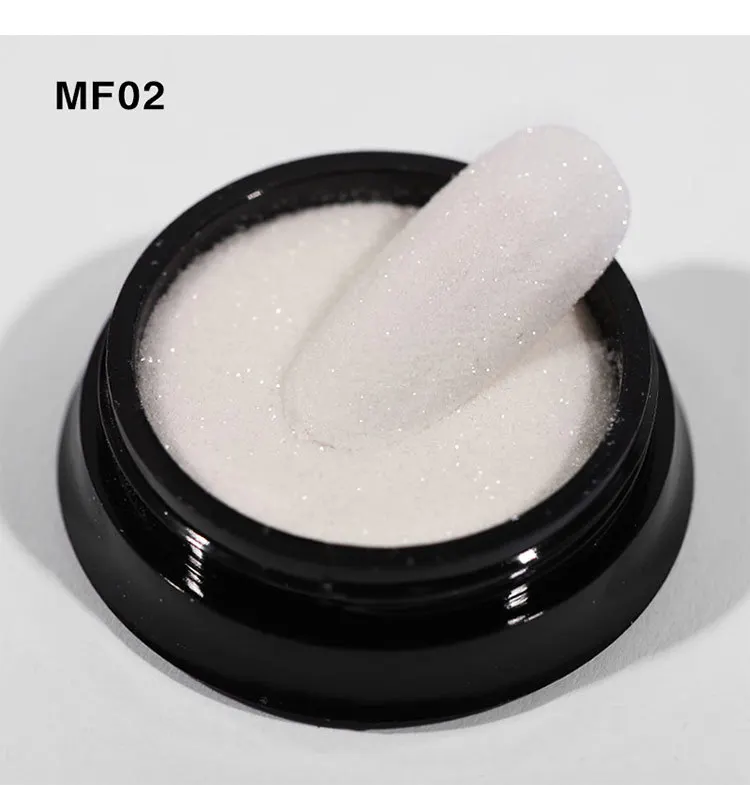 MF02 1 коробка звездный свет черная марля порошок сахар блеск ногтей пыль лазер градиент ногтей пигмент с голографическим эффектом Блеск ногтей украшения - Цвет: MF02