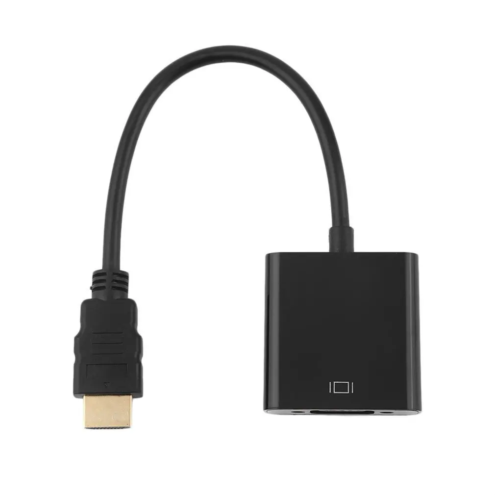 Портативный видеоконвертер HDMI в VGA адаптер Full HD 1080P штекер-гнездо кабель для HDTV ПК