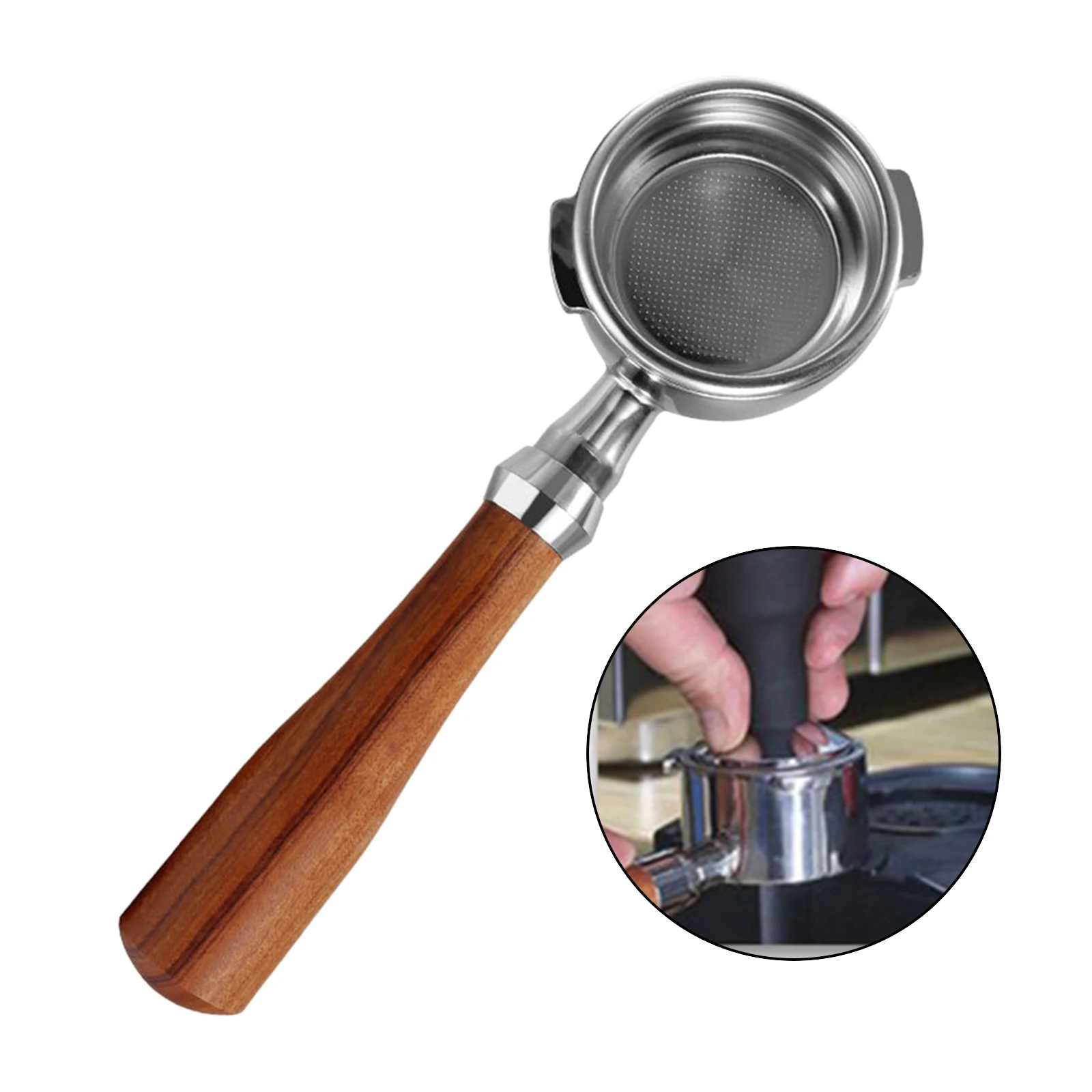 58 мм ручка для кофе без дна портативная кофемашина посуда фильтрующая корзина |