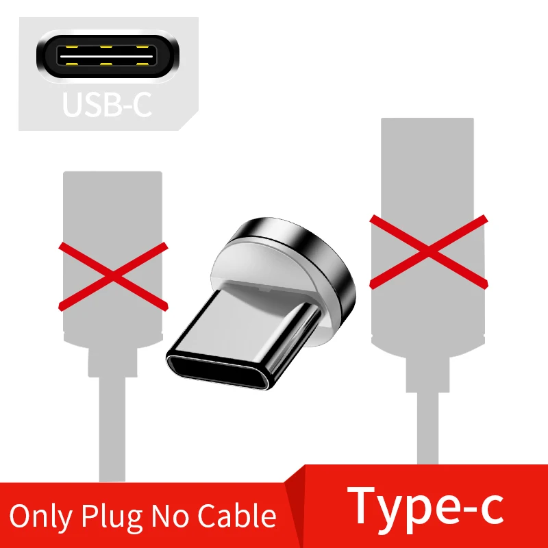 Baseuer QC 3,0 3A локоть l-образный Магнитный кабель Micro usb type C для Xiaomi Redmi; Huawei samsung магнит для iPhone 90 градусов - Цвет: Only Plug for Typec