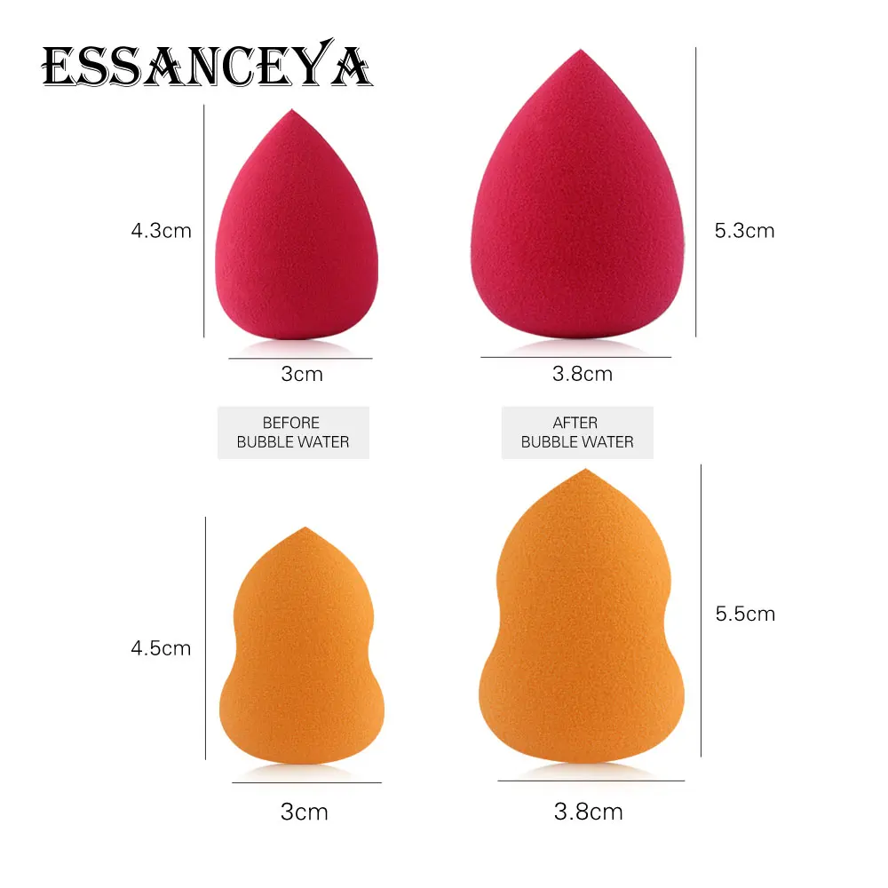 ESSANCEYA 2-3 шт латексный спонж для макияжа в форме капли воды косметический спонж для макияжа спонж для лица крем косметическая пудра