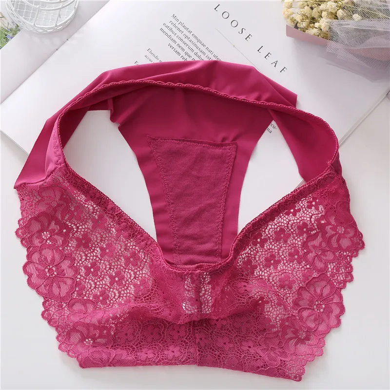 1 шт. сексуальное нижнее белье женские кружевные трусики низкая талия Бесшовные