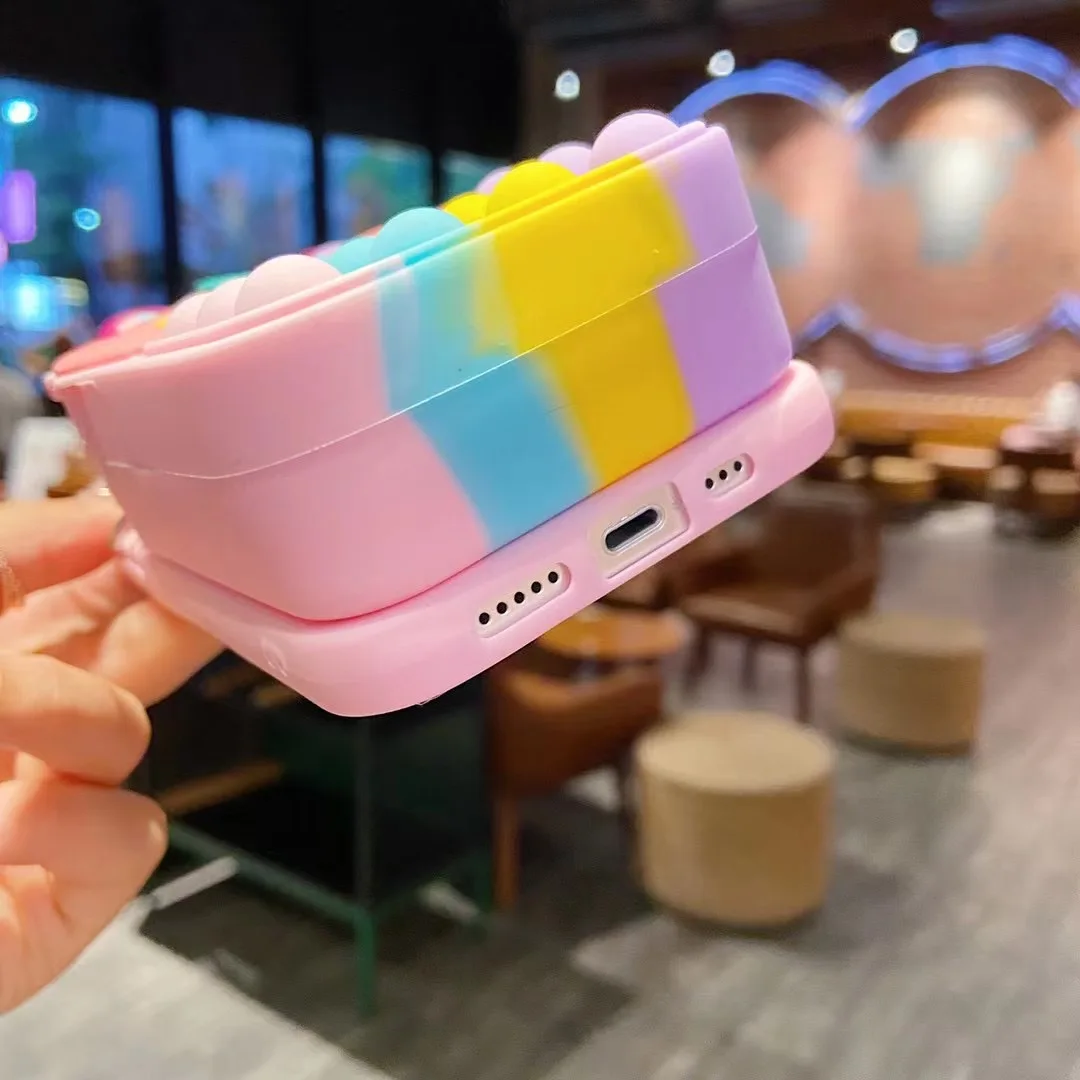 coin bags pop phone case for realme 5 5s 5i 6 6s 6i 7 7i 8 c1 c2 c3 c11 c12 c15 c17 c20 c21 c25 fidget toys unicorn bubble cover free global shipping