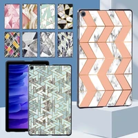 geometry pattern tablet hard shell for samsung galaxy tab a7 10 4 t500 t505 slim protective shell case free stylus