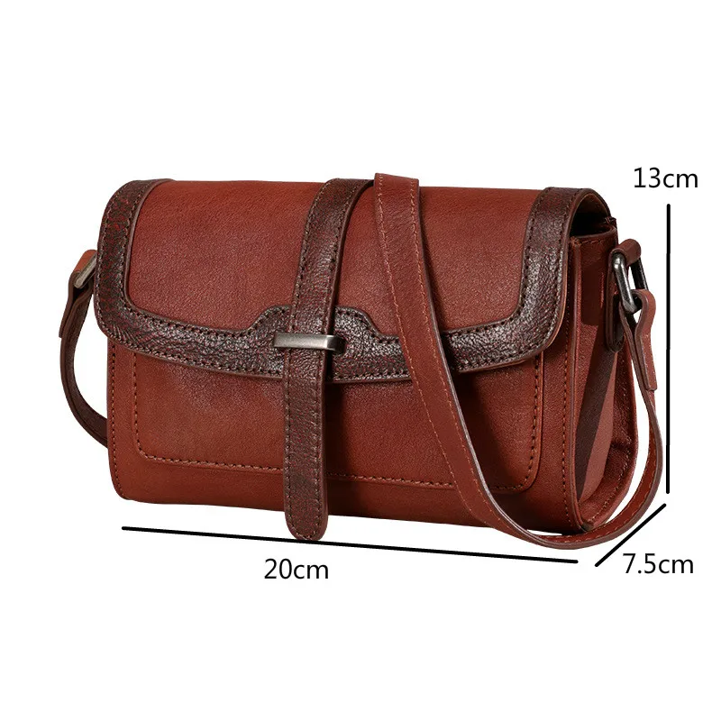 

YourSeason Female 2021 Vintage Genuine Leather Shoulder Bags Cowhide Girls Casual Messenger Bag Solid Color