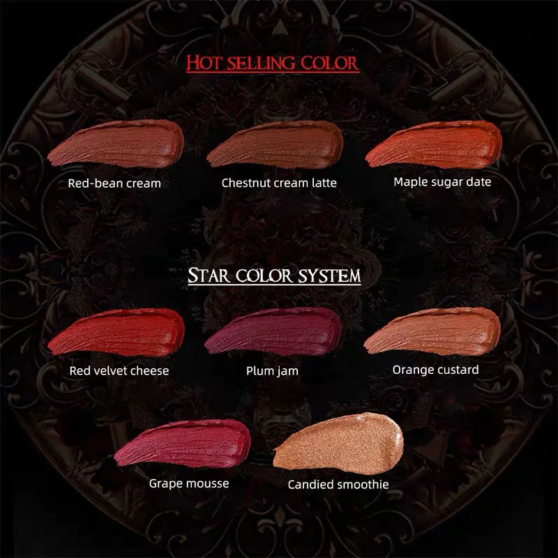 

Lucky Scepter Velvet Matte Lipstick Woman Plum Earthy Thin Tube Lipstick Moisturizing Waterproof and Long lasting Makeup