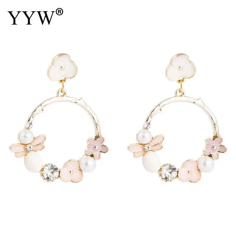 

Flower Earrings Color Alloy Boho Pearl Earrings Fashion All-Match Earrings Hot Sale Vintage Earrings For Female Dily Wear