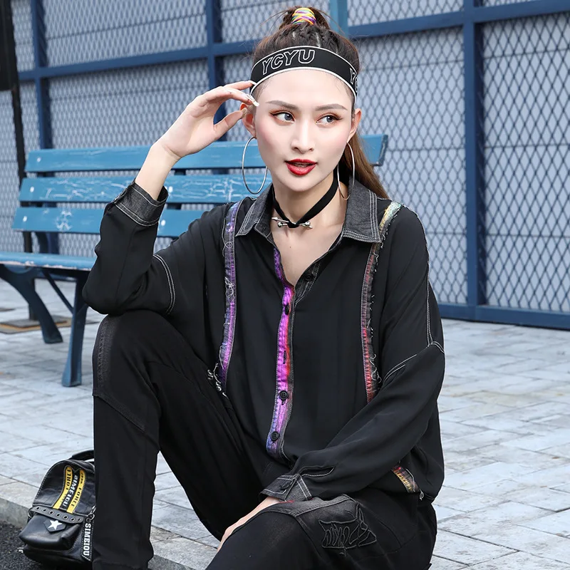Max LuLu корейская мода Женские винтажные джинсовые рубашки женские шифоновые топы и блузки осенняя одежда панк уличная одежда размера плюс