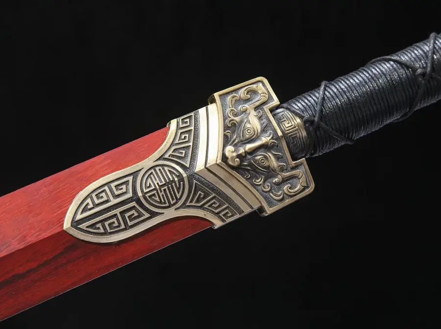 Замечательный меч WUSHU архаический в стиле династии Хань венец 608 стальное лезвие